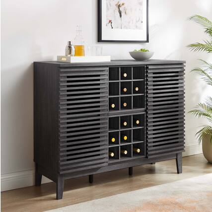 Front. Modway - Render Bar Cabinet by Modway - Charcoal.