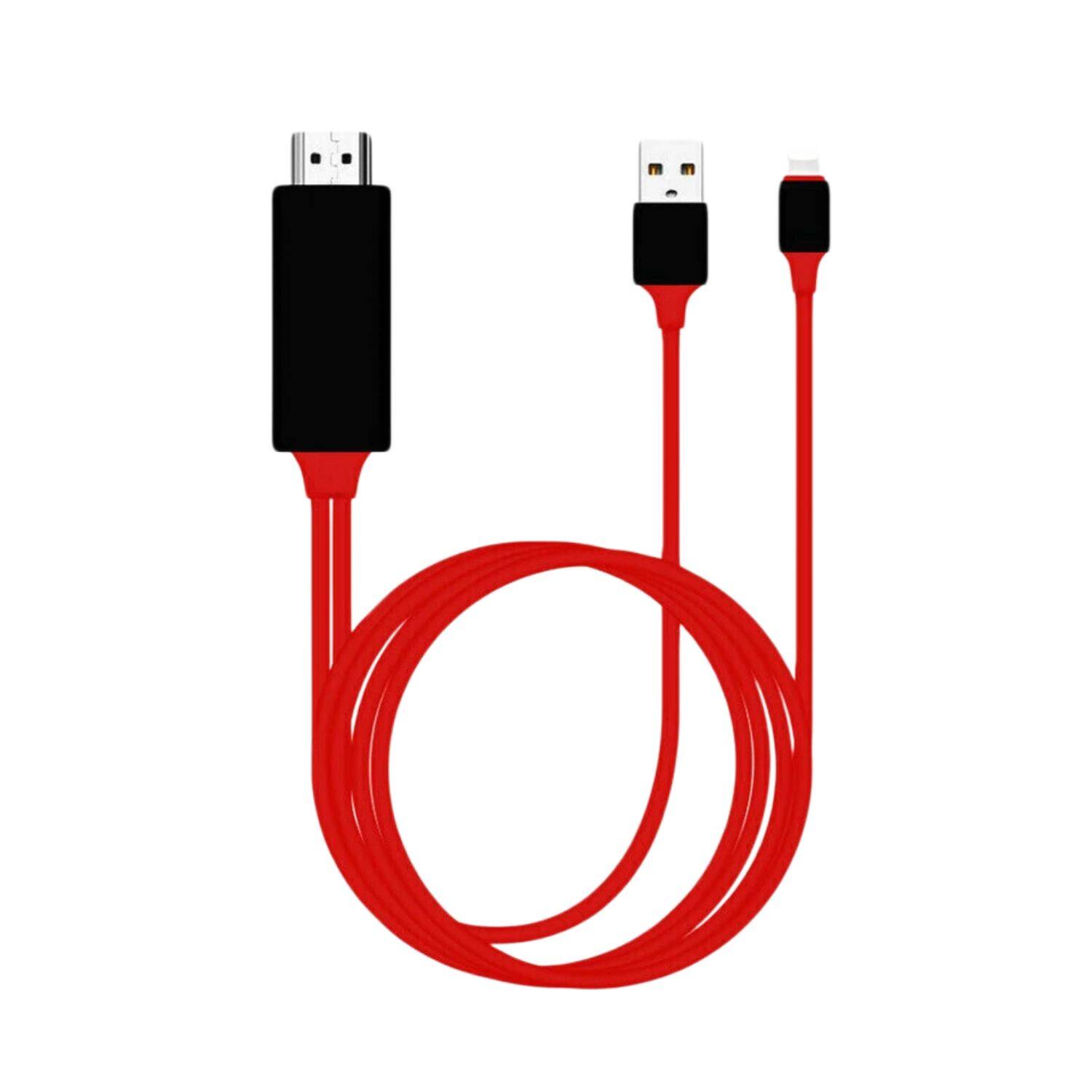 Front. Stock Preferred - USB-C Type-C to HDMI HDTV Cable Adapter 2m Plug & Play Video Converter for Samsung Galaxy S10 Note 9 MacBook and iPhone.