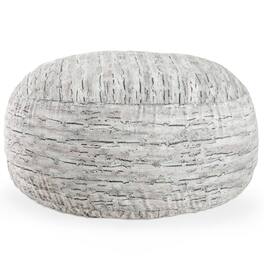 Jaxx - Saxx 6 Foot Giant Bean Bag Chair- Luxe Faux Fur, Silver Fox - Faux Fur - Silver Fox