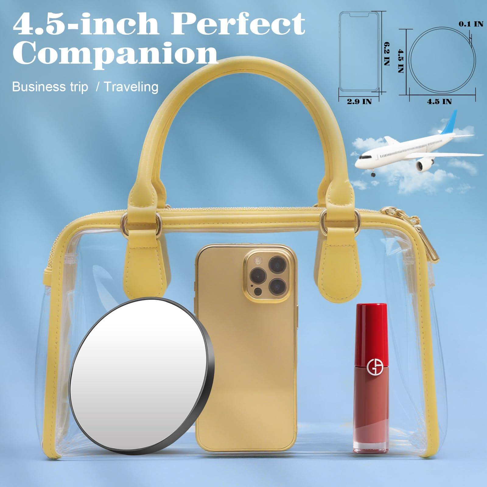 Alt View 1. Earthley Blooms - Mirror Led High Quality Product with Modern Design for Daily Use Elegant Stylish Appearance with Enh - Black[10x&20x].