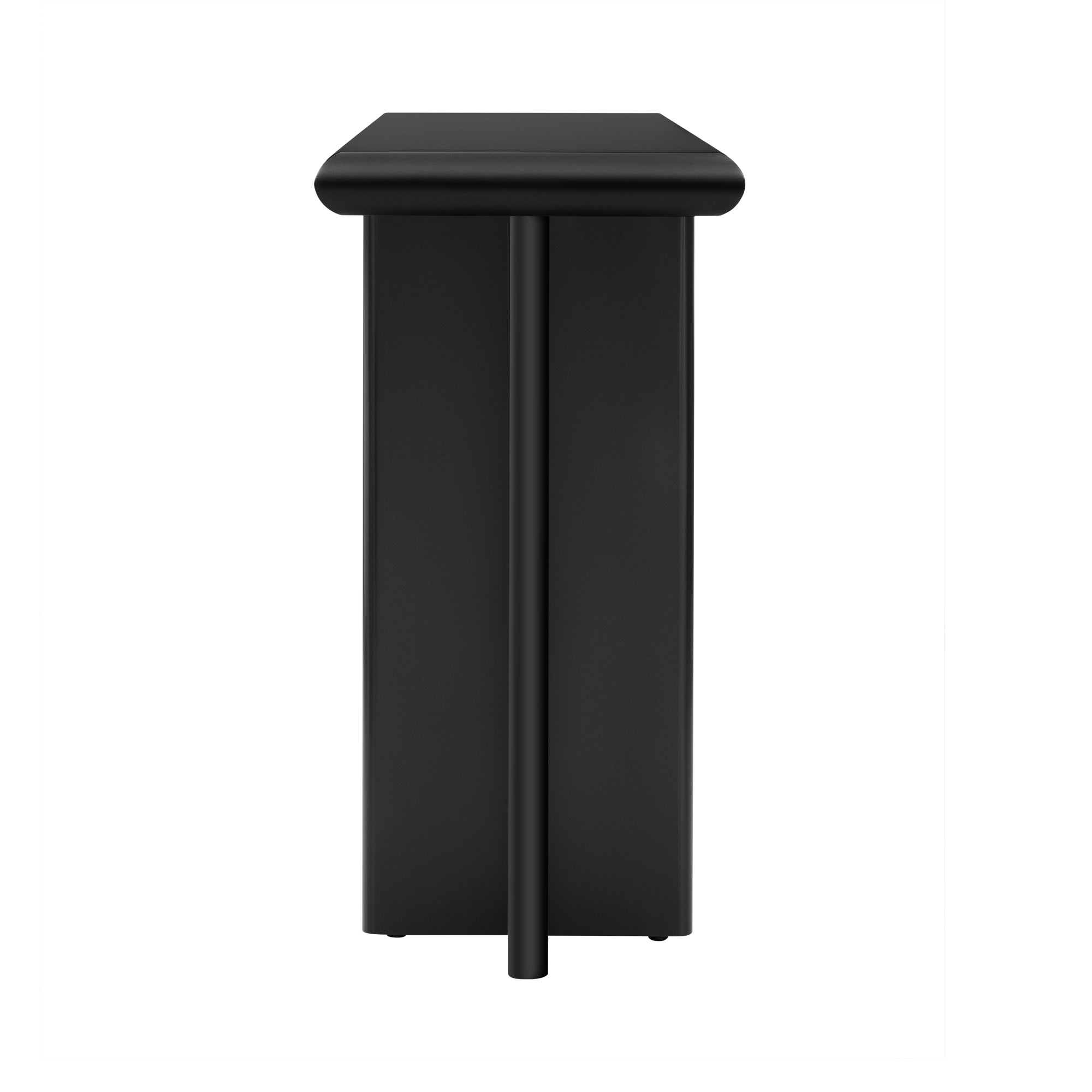 Alt View 7. Boyel Living - Sleek and Sturdy L-Shaped Entryway Table - Modern Hallway Console for Small Spaces - Black.