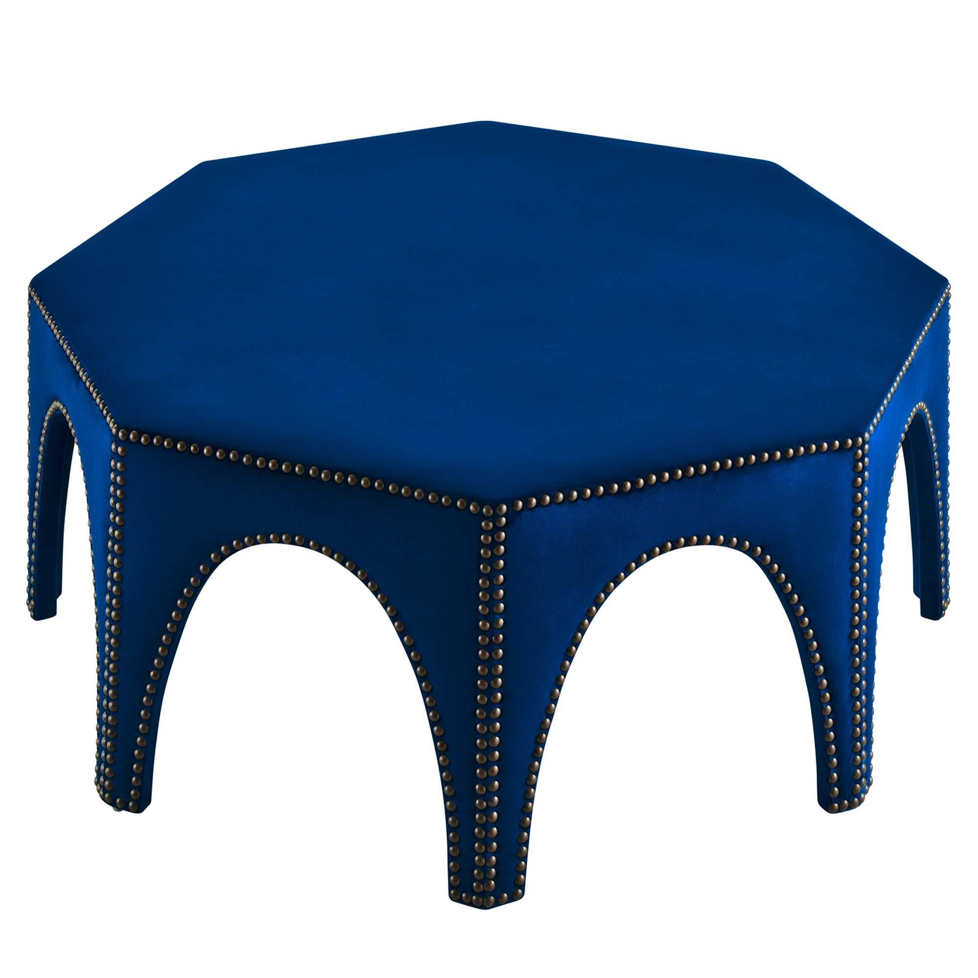 Alt View 3. Modway - Victory Performance Velvet Ottoman by Modway - EEI-5035-NAV.