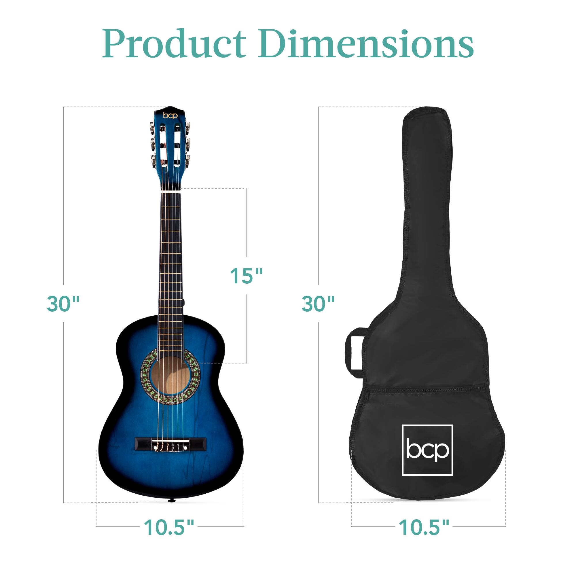 Product Dimensions

- Guitar: 30" x 15" x 10.5"
- Case: 30" x 10.5"