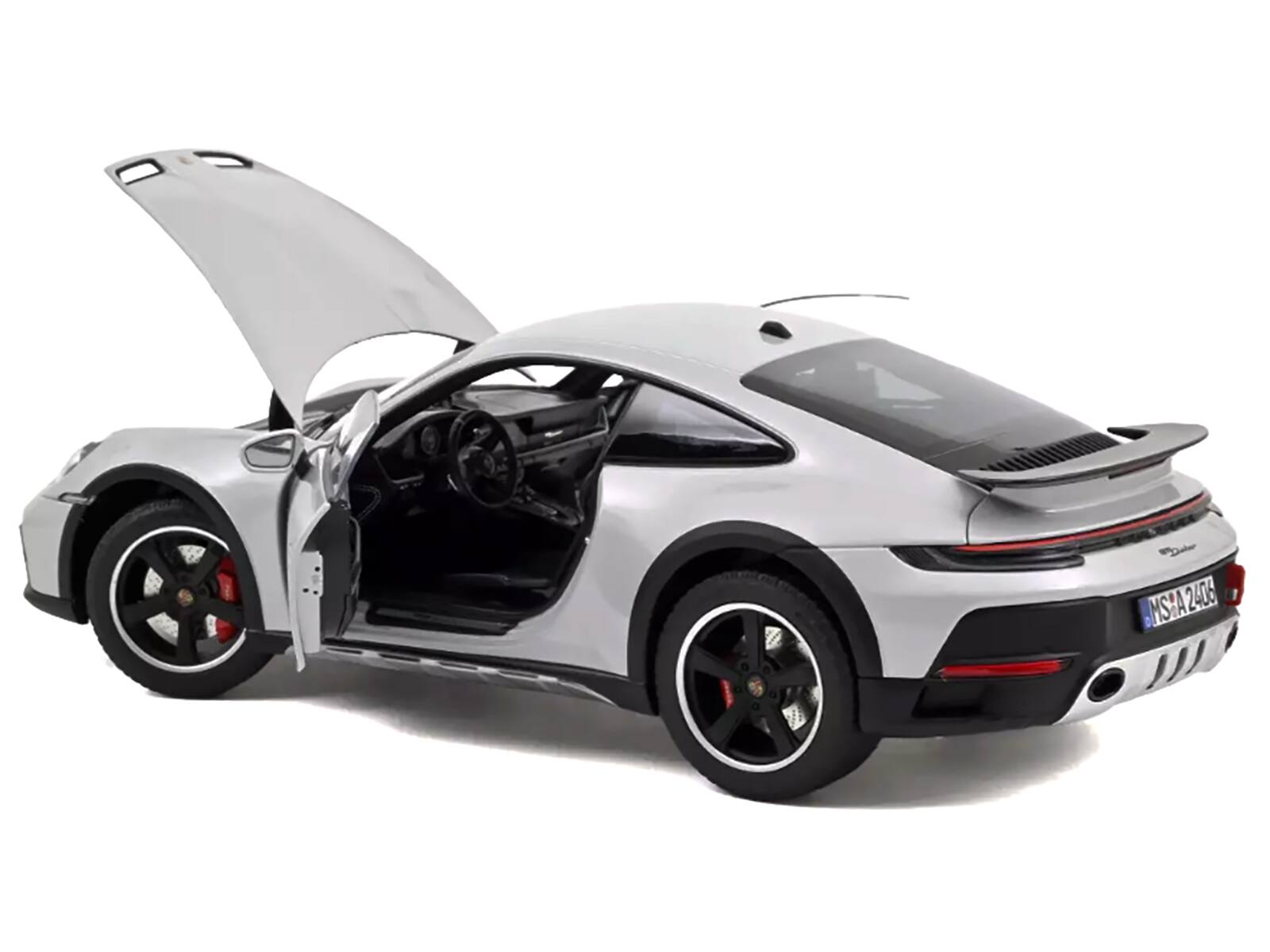 Alt View 2. Norev - 2023 Porsche 911 Dakar Ice Gray Metallic 1/18 Diecast Model Car by Norev.