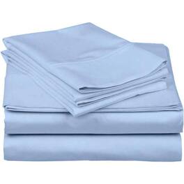 Hivvago - Full 100-Percent Egyptian Cotton 1000 Thread Count 4-Piece Sheet Set - Blue