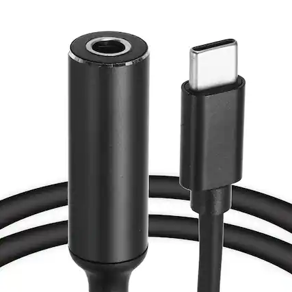 Front. Unique Bargains - 0.6FT USB C to DC 5.5x1.7mm PD Charging Cable, 5/9/20V 65W 3.25A, for Router, Camera, TV Box, Desk Lamp - Black.