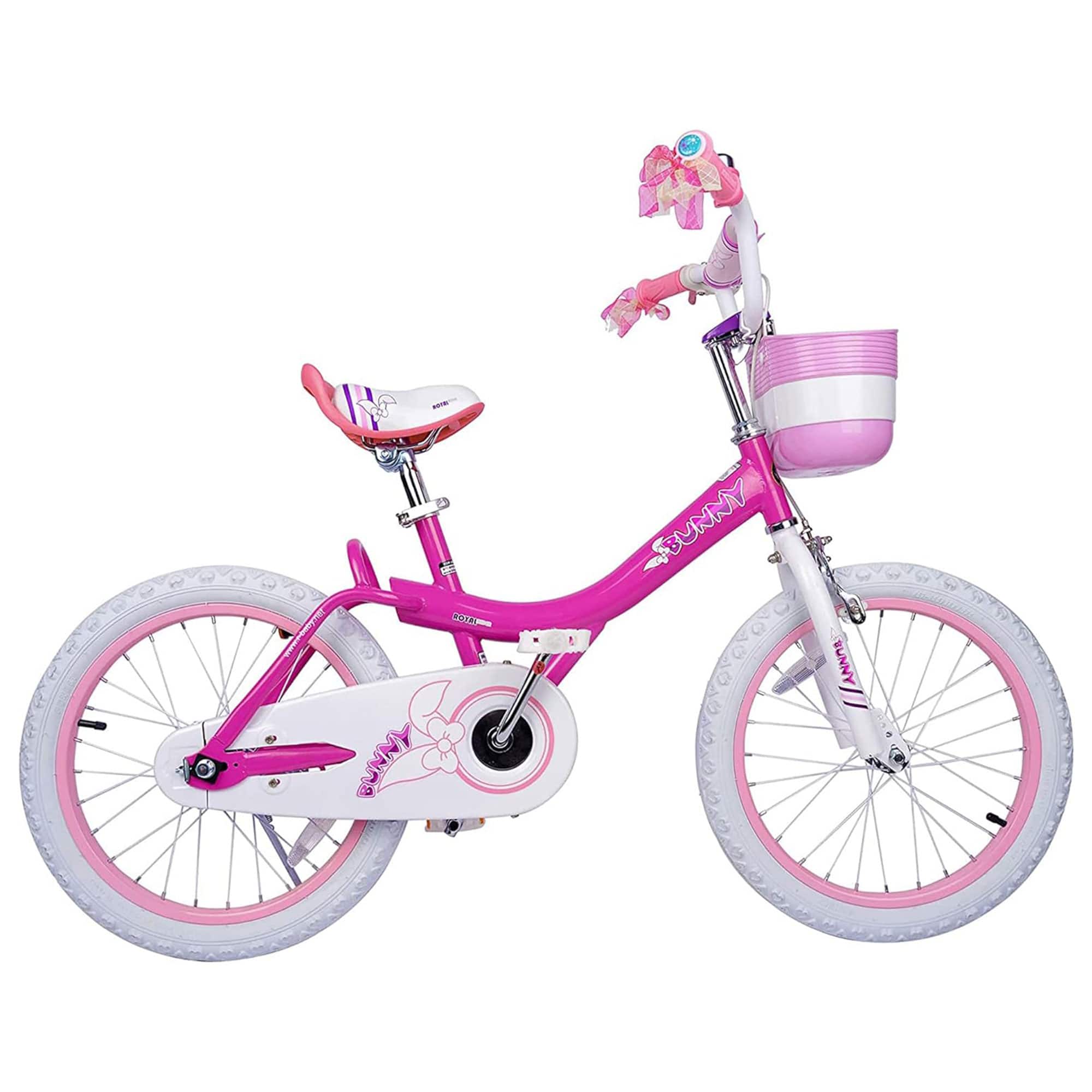 "RoyalBaby - Princess Girl Kids Outdoor Bicycle 18"" with Kickstand, Bunny/ - Fuchsia" price history on PriceWatchPro