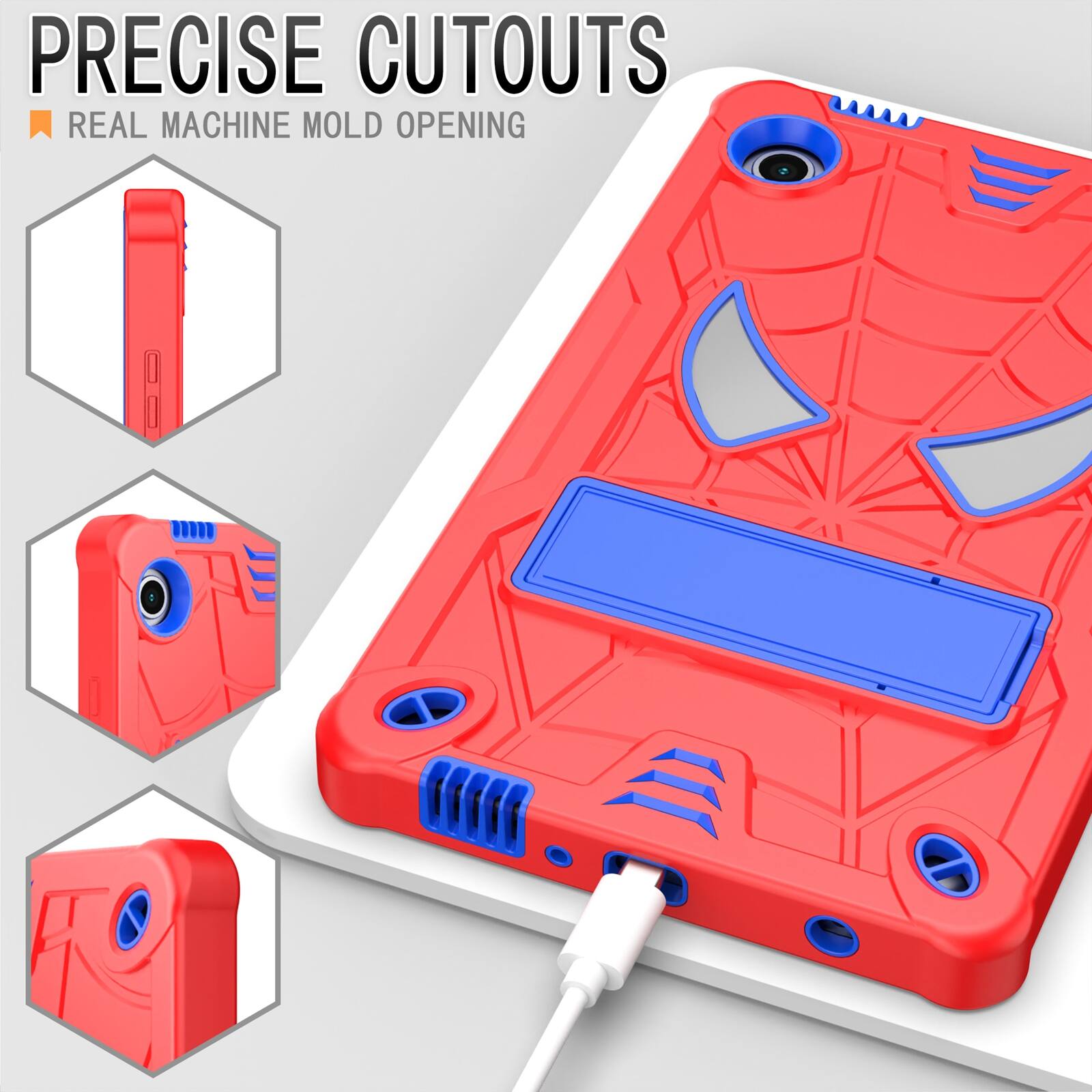 PRECISE CUTOUTS  
REAL MACHINE MOLD OPENING