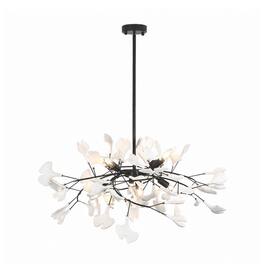 Umeiluce - 8-Light Luxury Branching Chandelier Ginkgo Lighting - Matte Black
