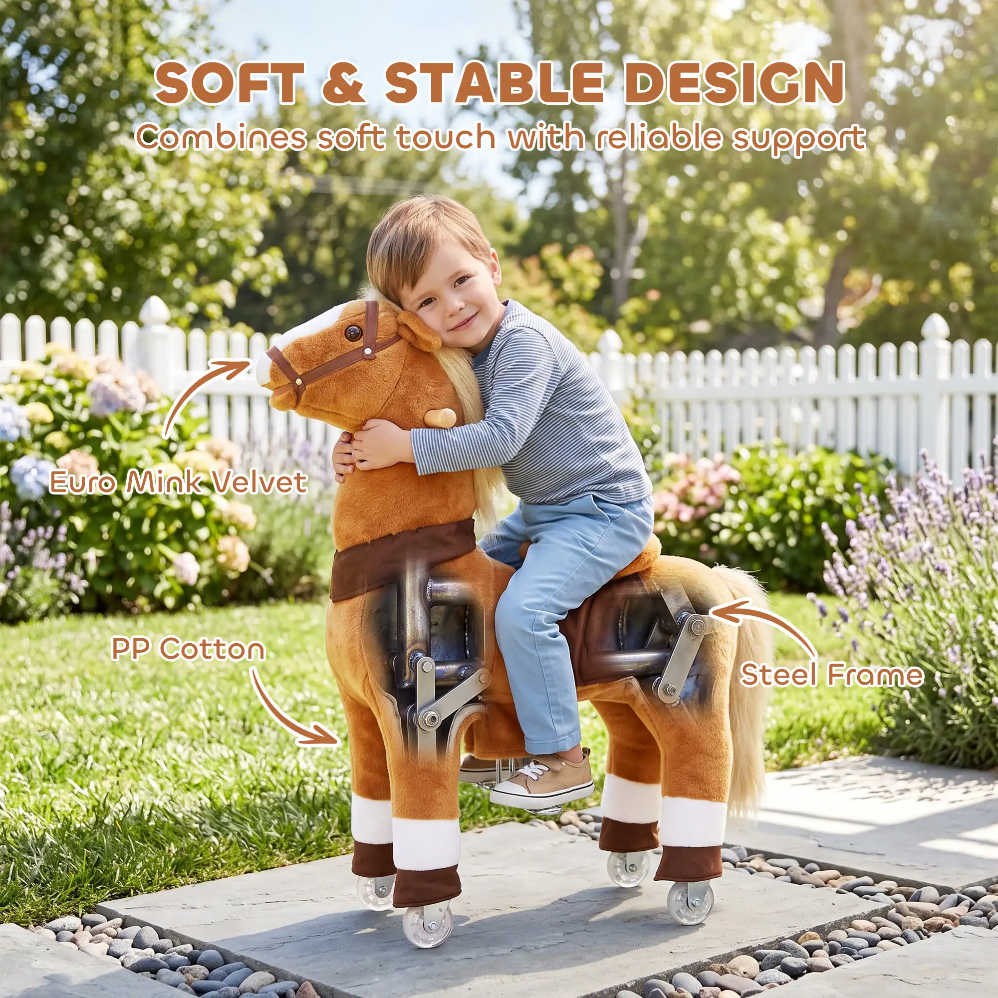SOFT & STABLE DESIGN  
Combines soft touch with reliable support

Euro Mink Velvet  
PP Cotton  
Steel Frame