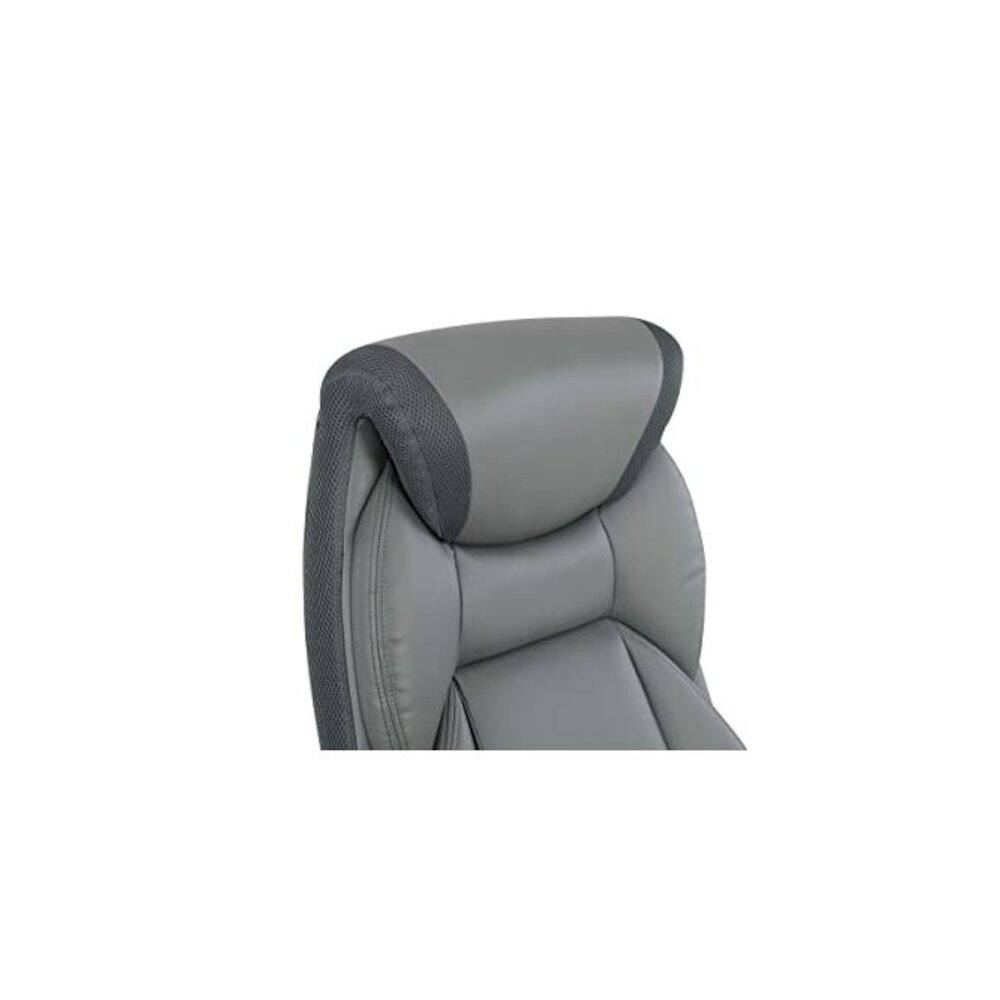 Alt View 4. FurniFact - Ergonomic Leather Office Chair – Executive High Back Gray Desk Chair - Charcoal / Titanium.