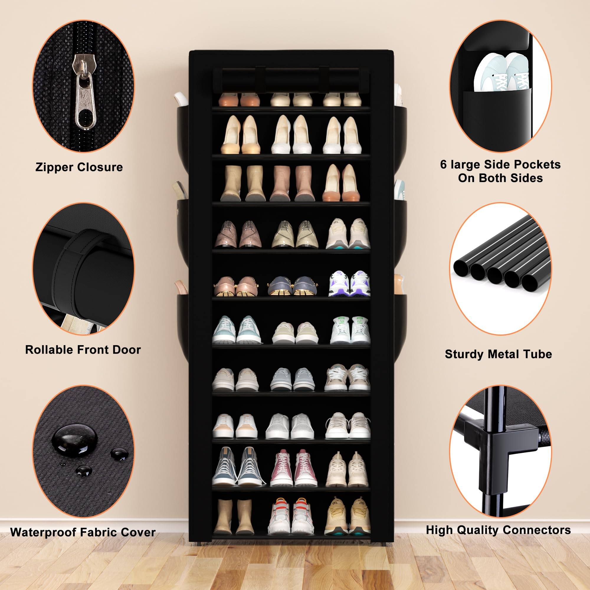 - Zipper Closure
- Rollable Front Door
- Waterproof Fabric Cover
- 6 large Side Pockets On Both Sides
- Sturdy Metal Tube
- High Quality Connectors