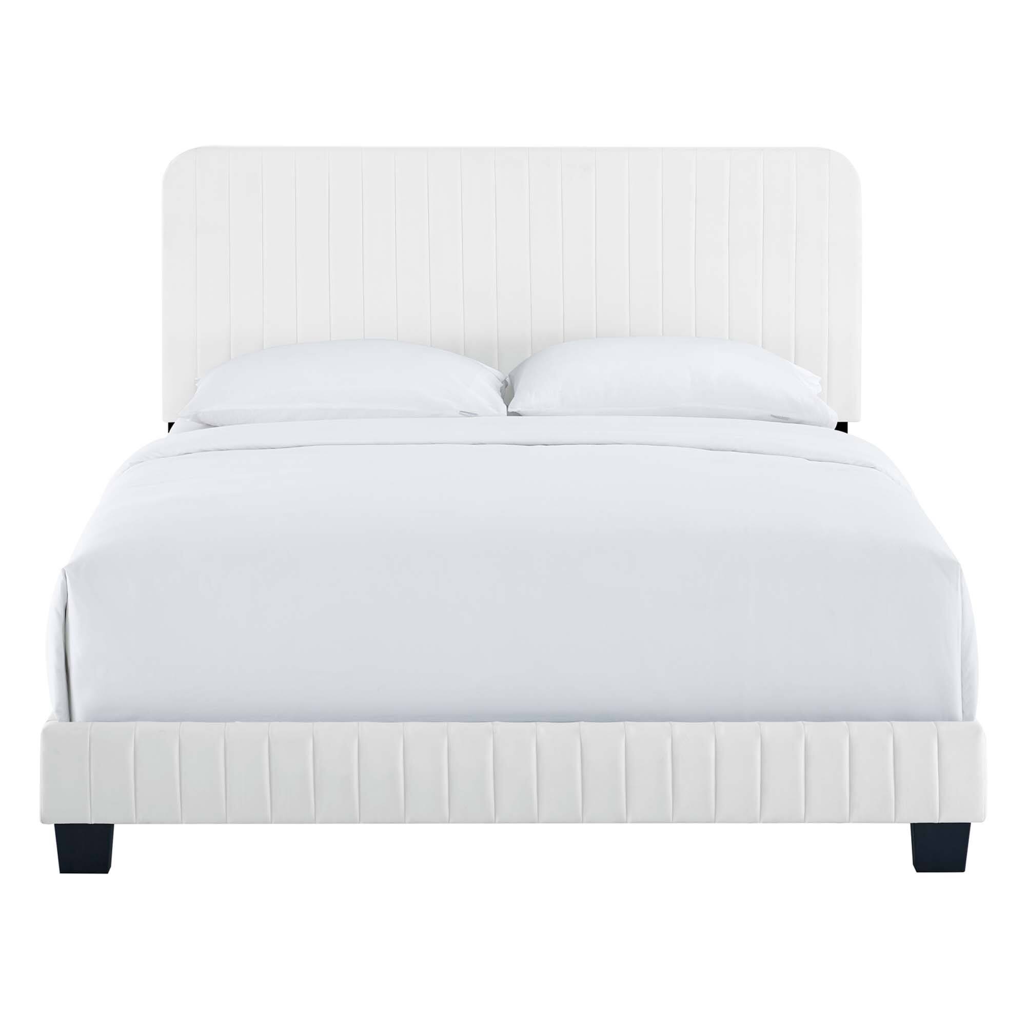 Alt View 1. Modway - Current Performance Velvet Full Platform Bed - Red.