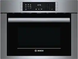 Bosch - 500 Series 1.6 Cu. Ft. Convection Built-In Microwave with Sensor Cooking - Stainless Steel