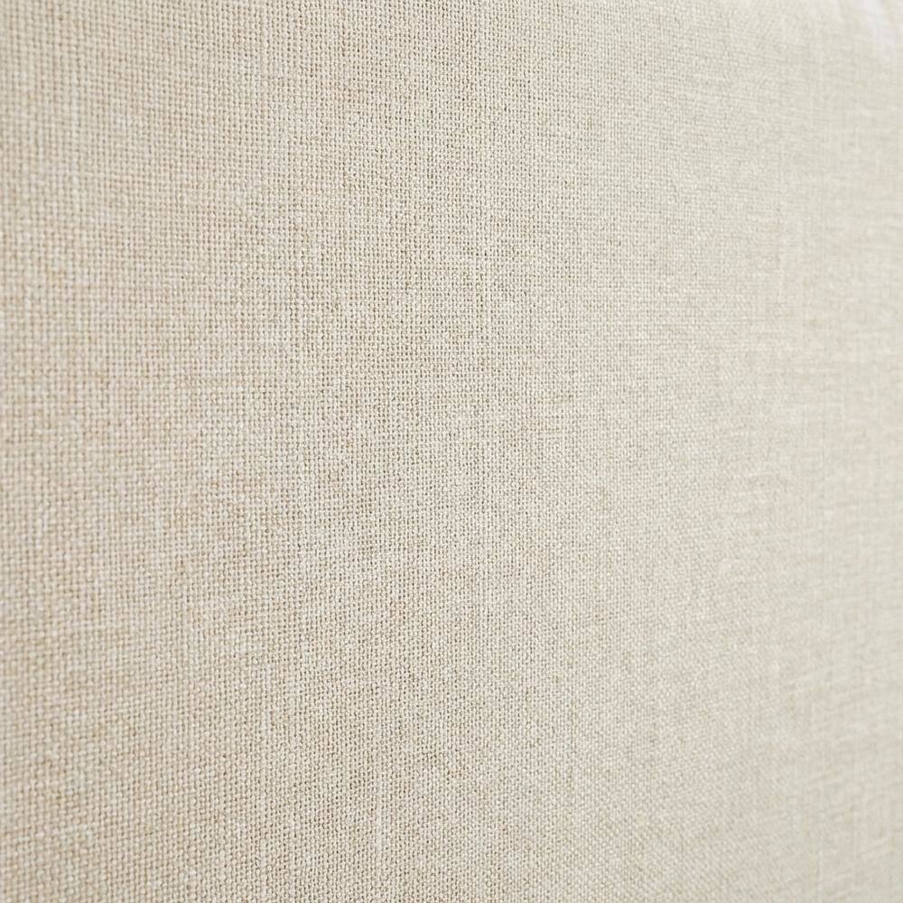 Back. FurniFact - Upholstered Fabric Queen Headboard with Padded Design and Sturdy Frame - Beige.
