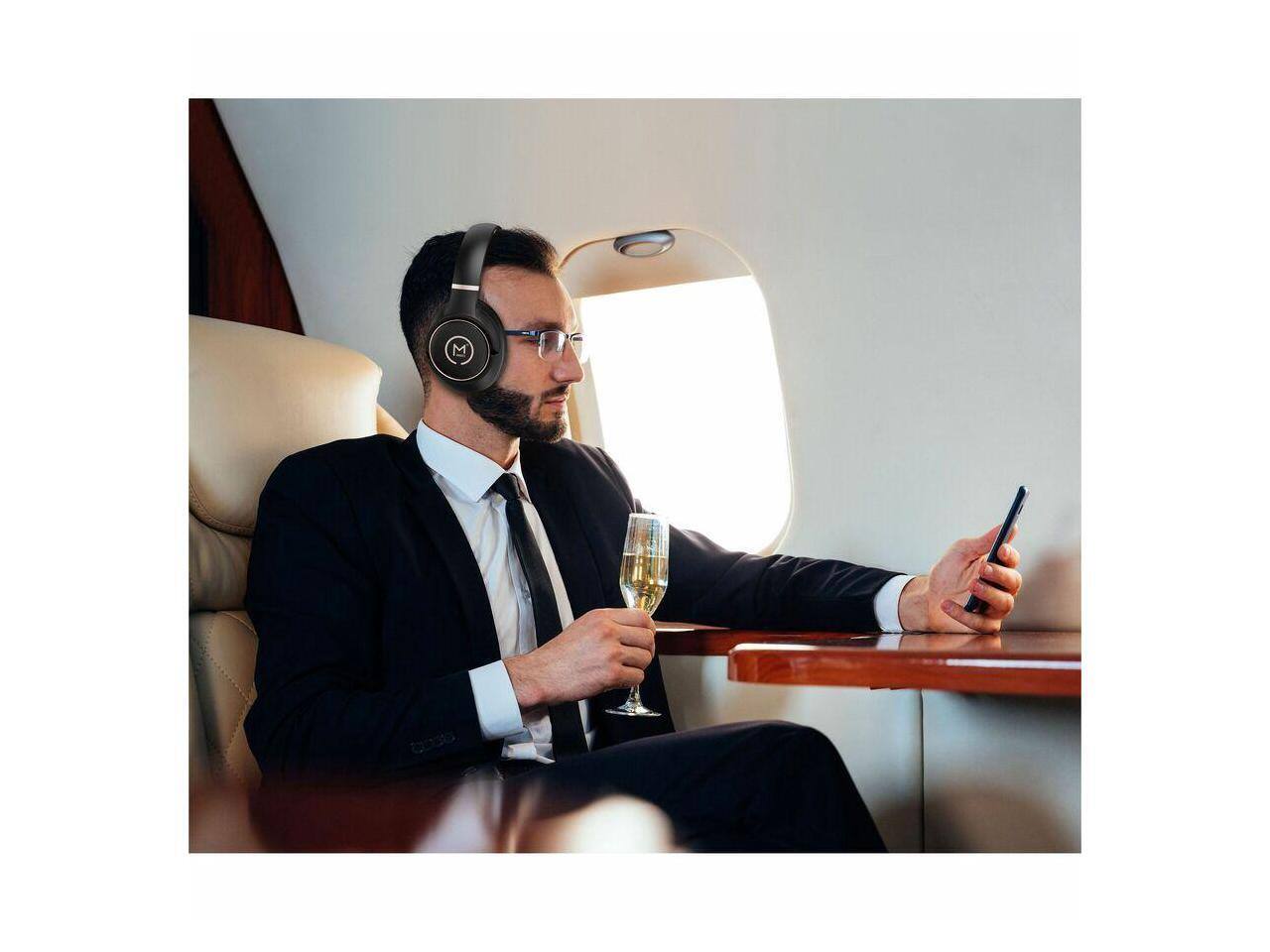 Alt View 6. Morpheus 360 - Morpheus 360 Eclipse SPT Hybrid Wireless Noise Canceling Headphones - 3D Spatial Audio - 80H Playtime - Protective Case - Unknown.