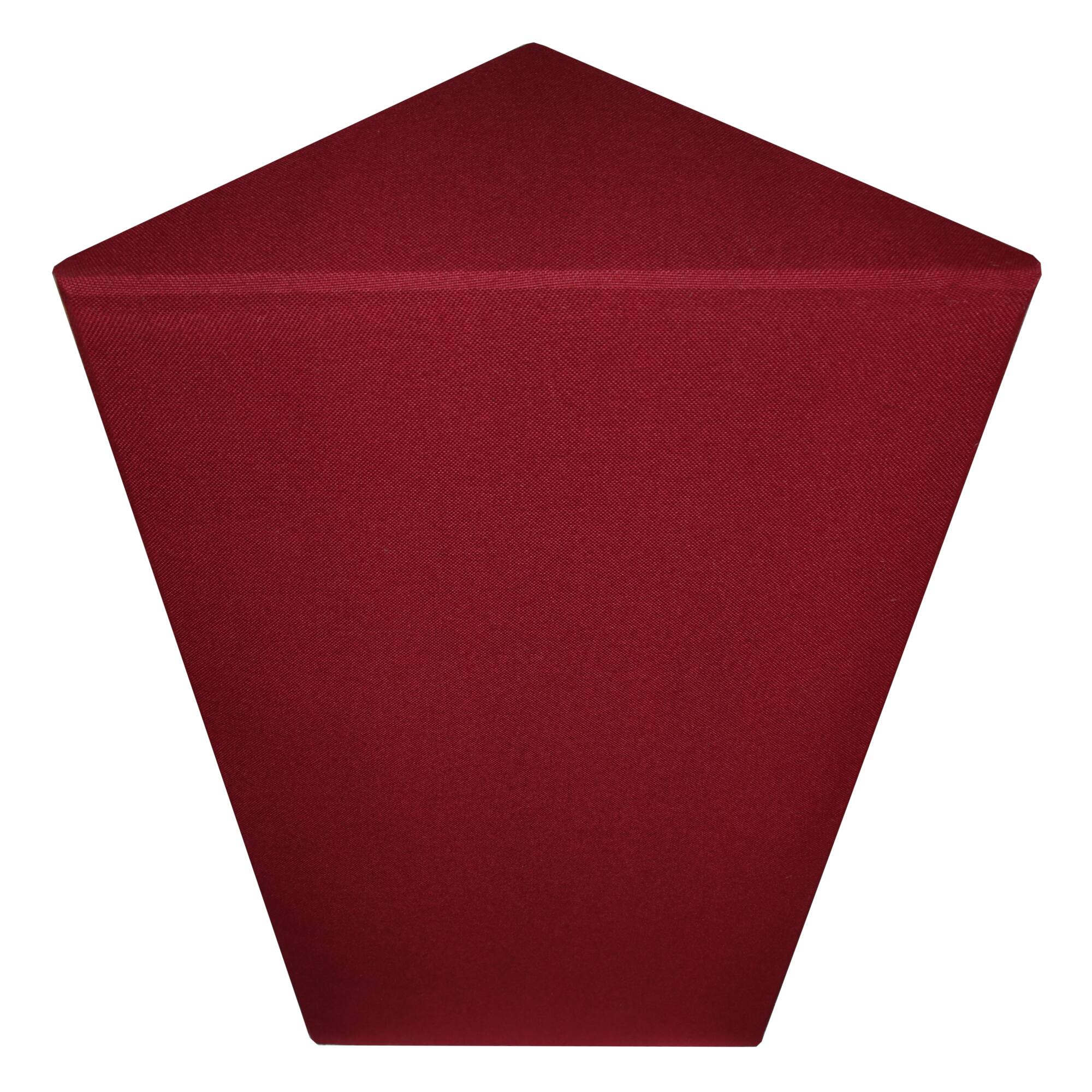Angle. ATS Acoustics - Corner Bass Trap with Sona Fabric, Full Frequency Range, NRC 1.60, 24" x 48" x 13" - Claret.
