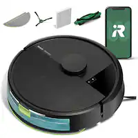 iRobot - Roomba 105 Combo Vacuum & Mop - Easy-to-Use, Intense Power-Lifting Suction, LiDAR, Avoids Mopping Carpets, Self-Charging - Black - Front_Zoom