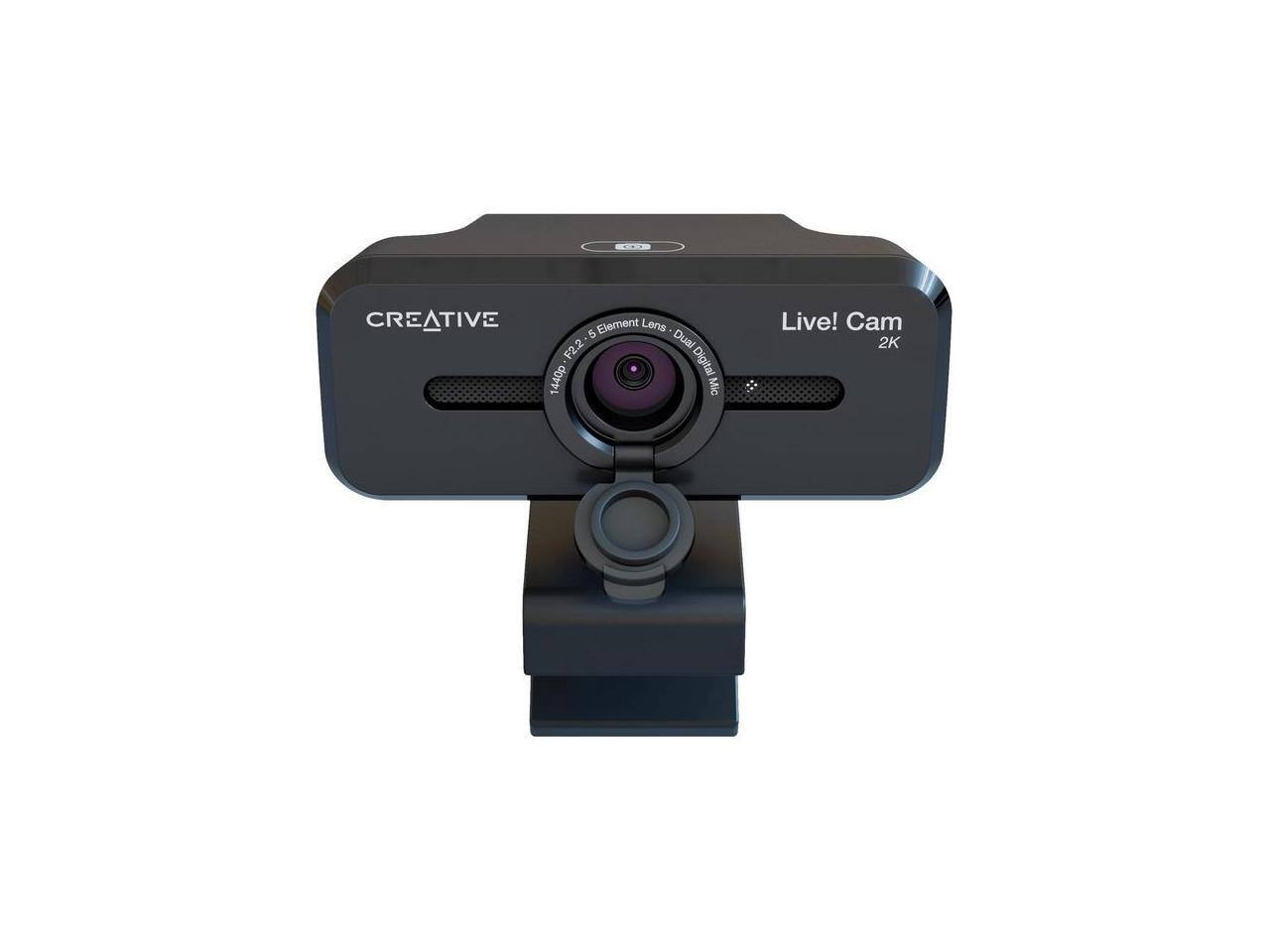 CREATIVE Live! Cam 2K  
1440p  
F2.2 5-Element Lens  
Dual Digital Mic