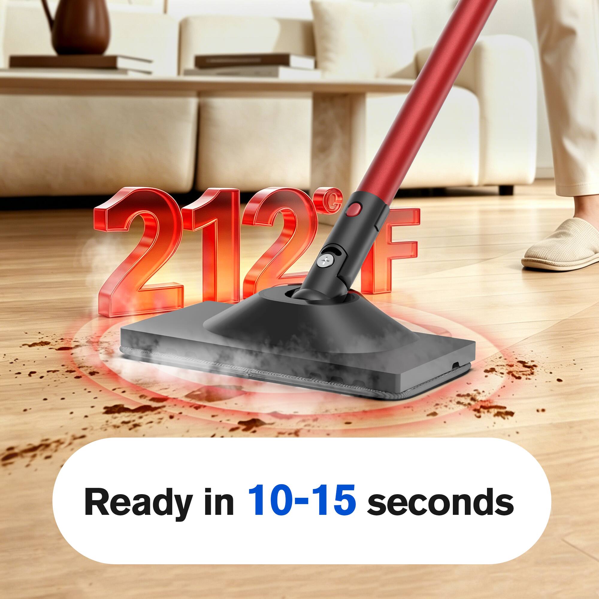 G 212°F Ready in 10-15 seconds