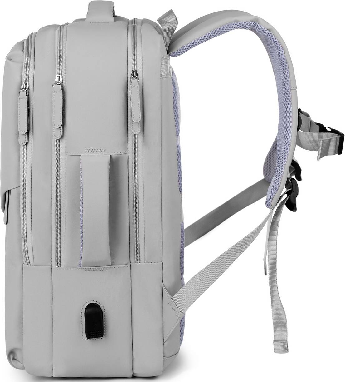 Alt View 16. SaharaCase - Water Resistant Backpack with USB Charging port and fits up to 17.3" laptop - Storm Gray.