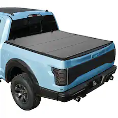 Front. VEVOR - VEVOR Hard Tri-Fold Truck Bed Tonneau Cover, Compatible with 2016-2025 Toyota Tacoma with OE Track System - Black.