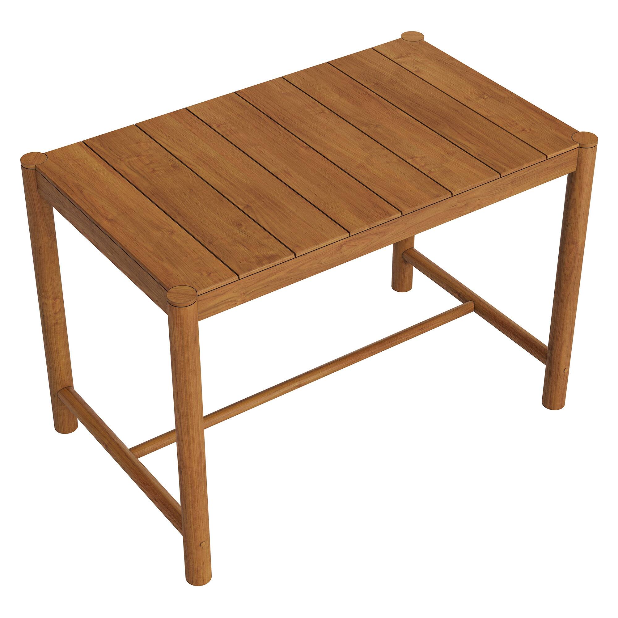 Alt View 4. Modway - Eleni Rectangle 56-Inch Outdoor Teak Wood Rectangular Bar Table by Modway - Natural.