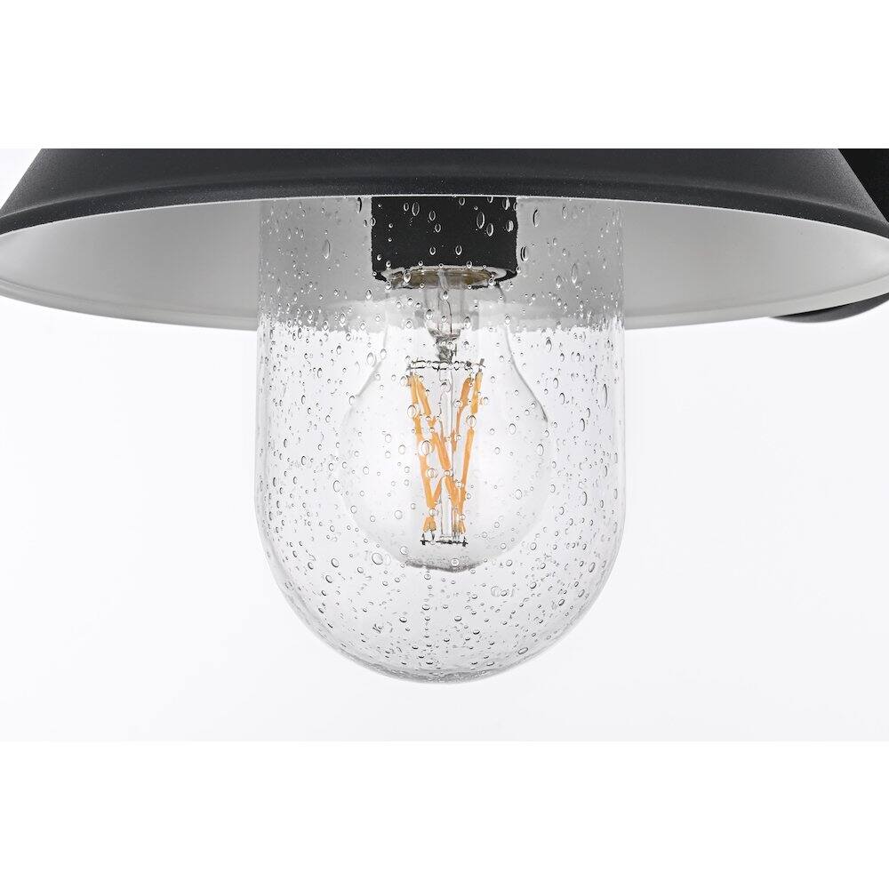 Alt View 1. Elegant Lighting - Rayan 10 Inch Outdoor Wall Sconce In Black - Black.