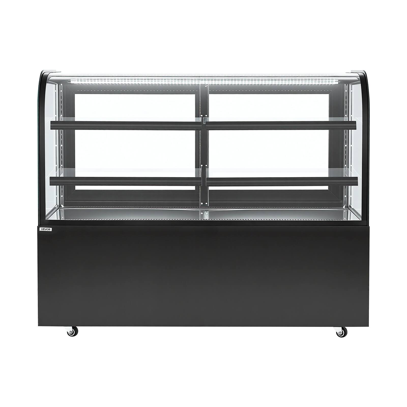 Alt View 5. VEVOR - Refrigerated Display Case, 17.6 Cu.Ft./550L Large Pastry Display Case, 2-Tier Commercial Cake Refrigerator with LED - Black.