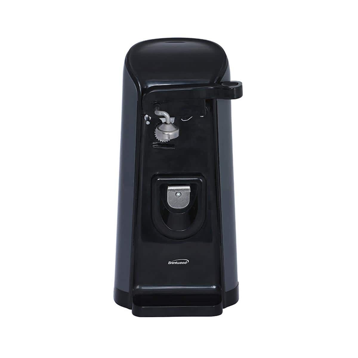 Front. Brentwood - Tall Electric Can Opener with Knife Sharpener & Bottlle Opener - Black.