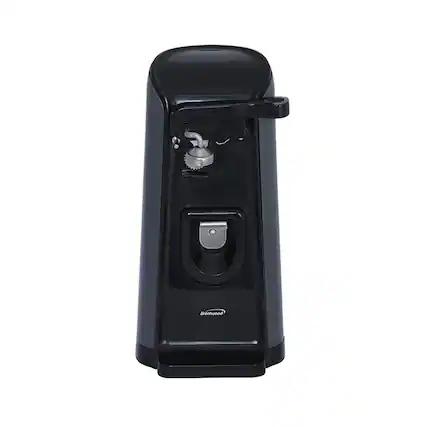 Front. Brentwood - Tall Electric Can Opener with Knife Sharpener & Bottlle Opener - Black.