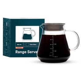 Dapper Styles - Glass Range Coffee Server For Pour Over & Tea - / Microwave Safe Heatproof 2. Thick Body - 800ml
