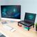 Left. Mount-It! - Adjustable Monitor & Laptop Riser Stand, 3 Height Levels, Metal Desktop Stand, Holds Up to 44 lbs - Black.