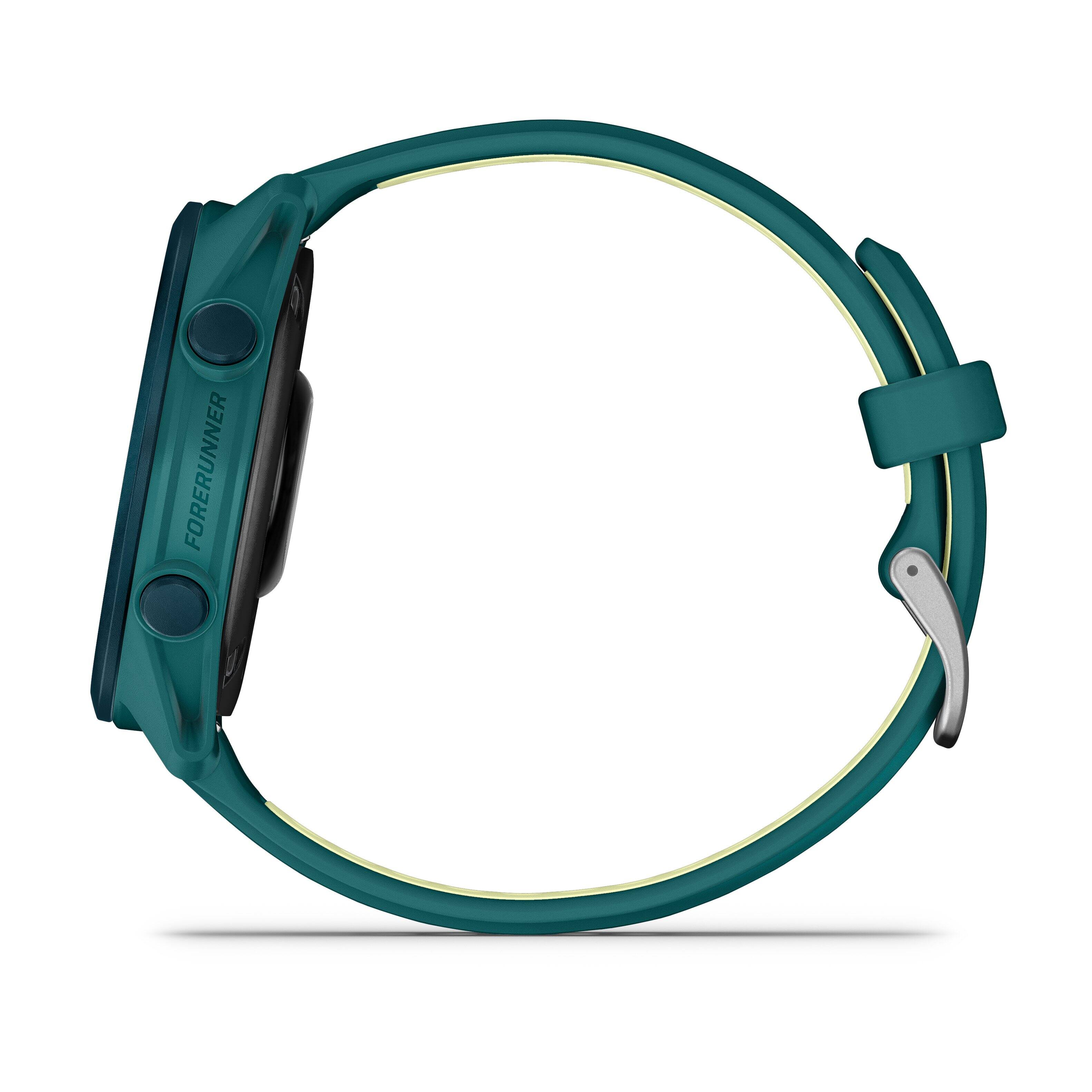Alt View 7. Garmin - Forerunner 170 Music GPS Smartwatch 43 mm Fiber-Reinforced polymer - Teal Green/Citron.