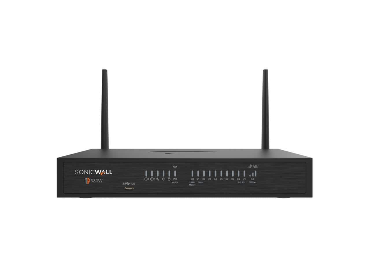 SonicWall - TZ380W Firewall (Gen 8) w/ 3-Year Secure Upgrade Plus & 1-Year CSE | 03-SSC-7445 - Black