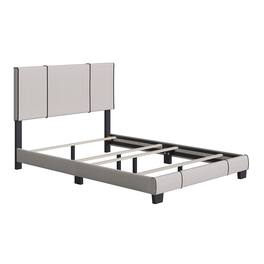 Boyd Sleep - Lucena Upholstered Bed Frame, 4 Slat Wood Support System, Box Spring Required, Twin - White