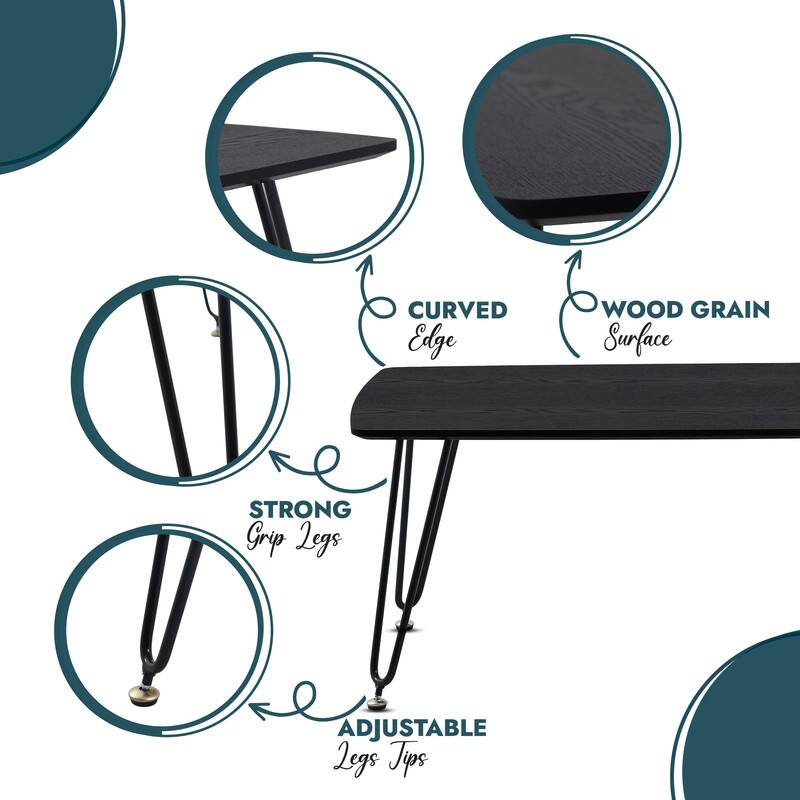 - Curved Edge
- Wood Grain Surface
- Strong Grip Legs
- Adjustable Legs Tips