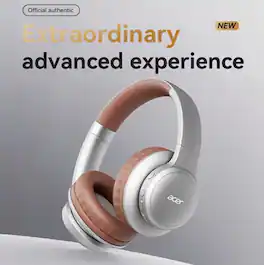 Acer - Wireless Headphones with Deep Bass, Stereo, Hi-Fi Sound Quality, Noise Cancelling for Calls, and Gaming