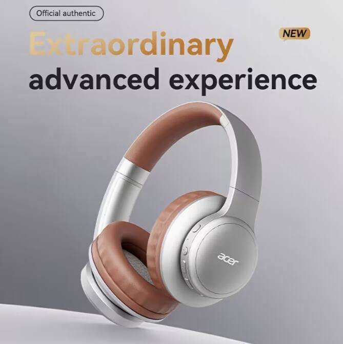 Acer - Wireless Headphones with Deep Bass, Stereo, Hi-Fi Sound Quality, Noise Cancelling for Calls, and Gaming
