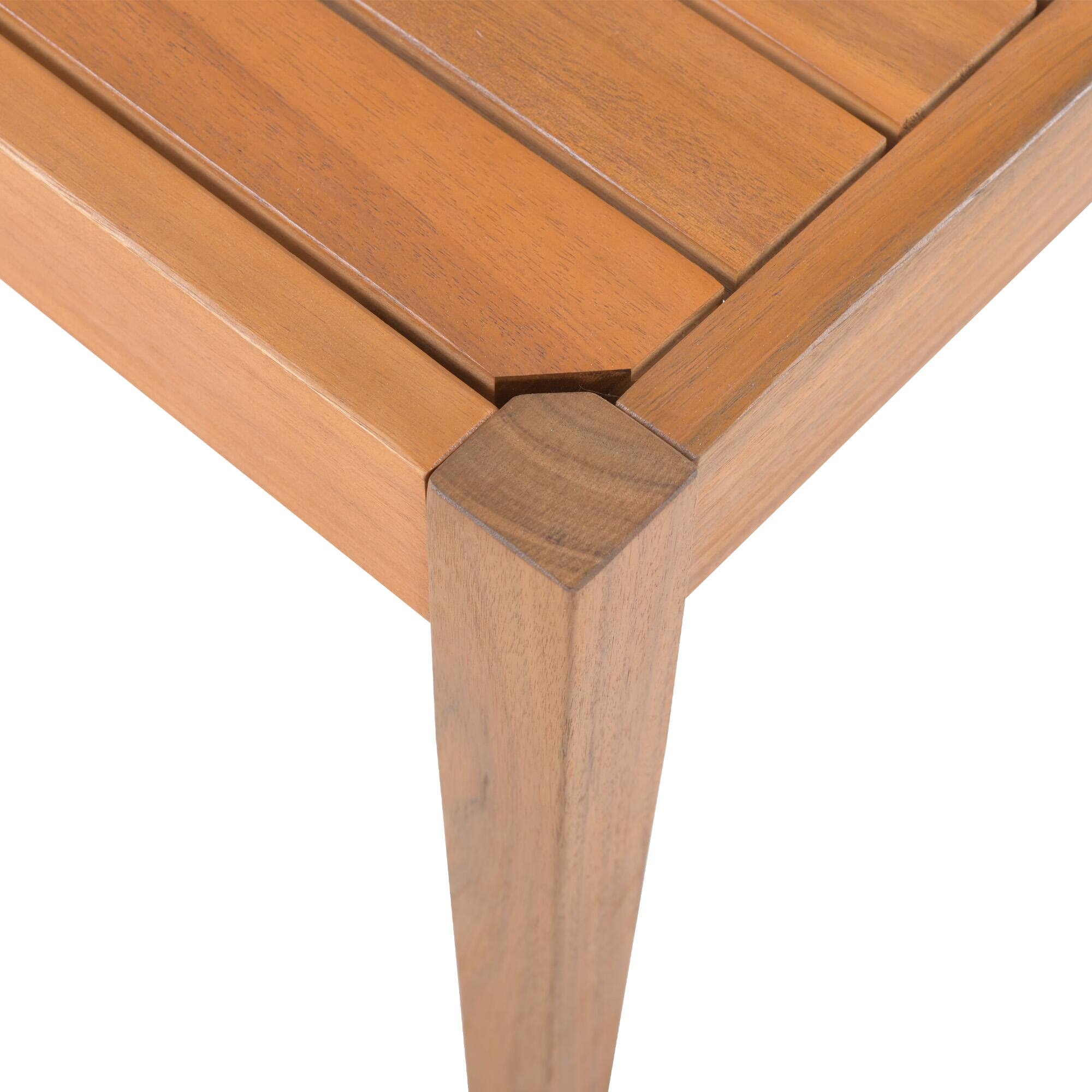 Alt View 2. Werph - 5-Piece Acacia Wood L-Shaped Patio Sectional Set with Coffee Table & Removable Outdoor Cushions - Beige.