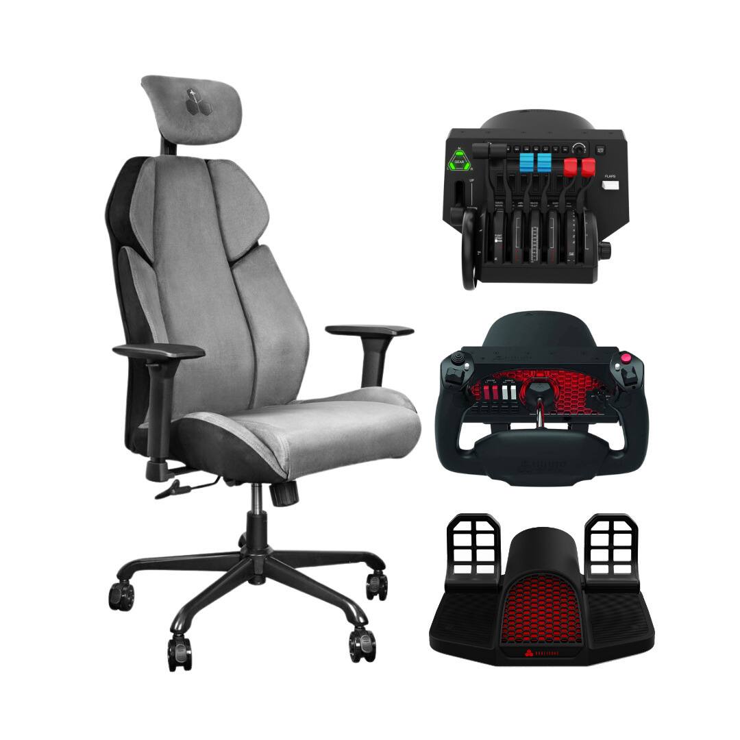 Honeycomb Aeronautical - Charlie Rudder Pedals with Adjustable Tension Knob Bundle