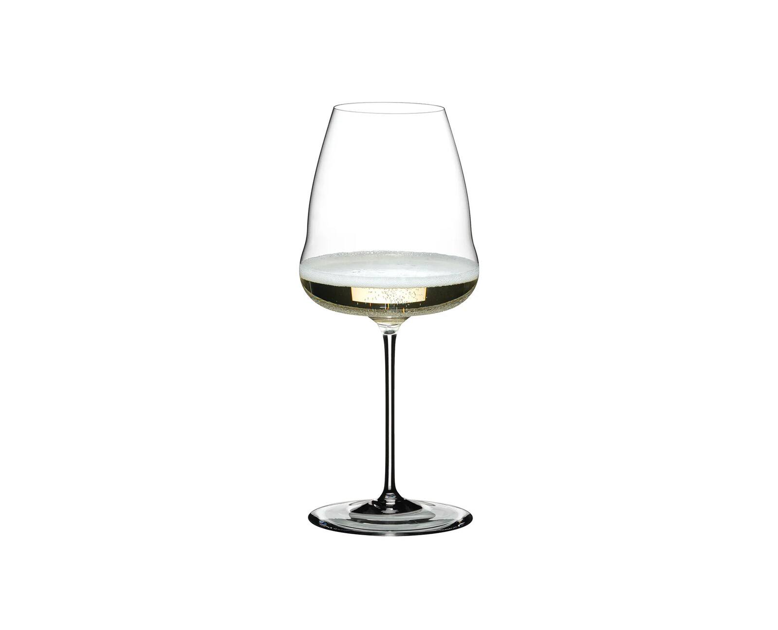 Front. Riedel - Winewings Champagne Wine Glass, Single Glass - Clear.