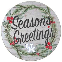 Jardine - Kentucky Wildcats 20'' x 20'' Season's Greetings Circle - White