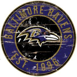 Fan Creations - Baltimore Ravens 23.5" Distressed Round Sign - Multicolor