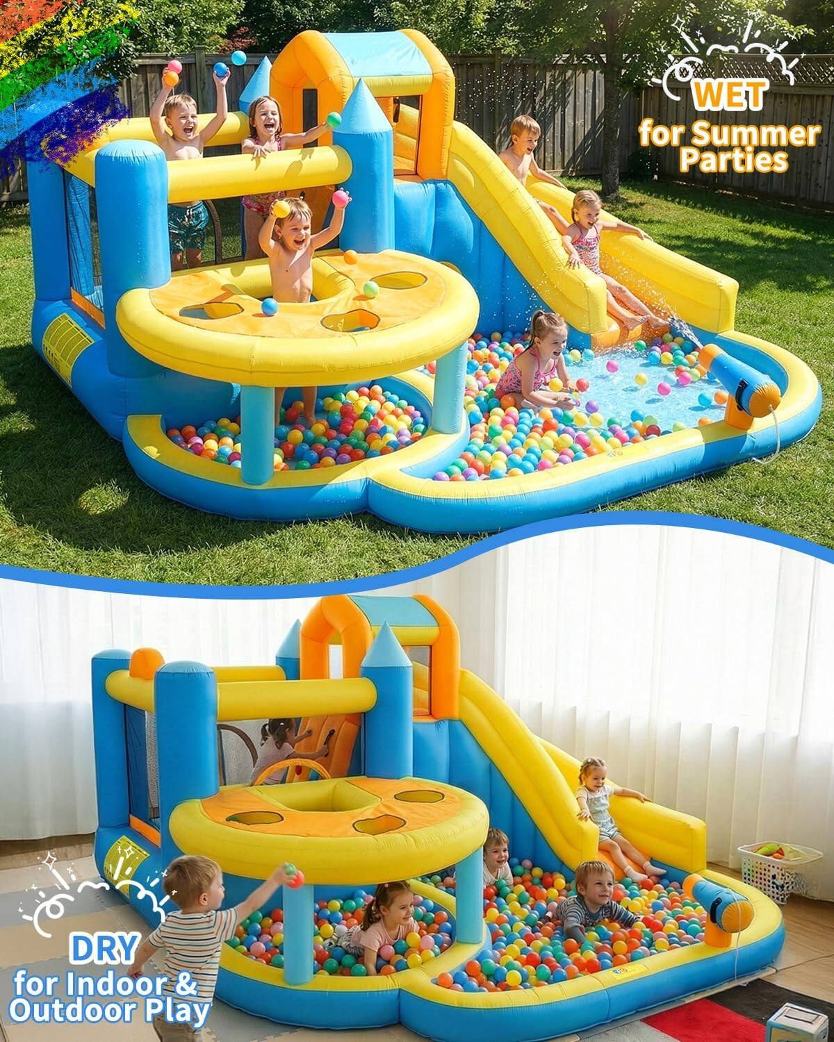 WET for Summer Parties  
DRY for Indoor & Outdoor Play