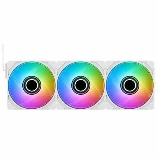 Alt View 1. Thermaltake - CT140 EX INFINITY ARGB Sync PC Cooling Fan - 3 Pack - White.