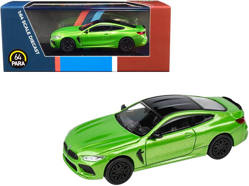 BMW M8 Coupe Java Top 1/64 Diecast Model Car by Paragon Green Metallic ...
