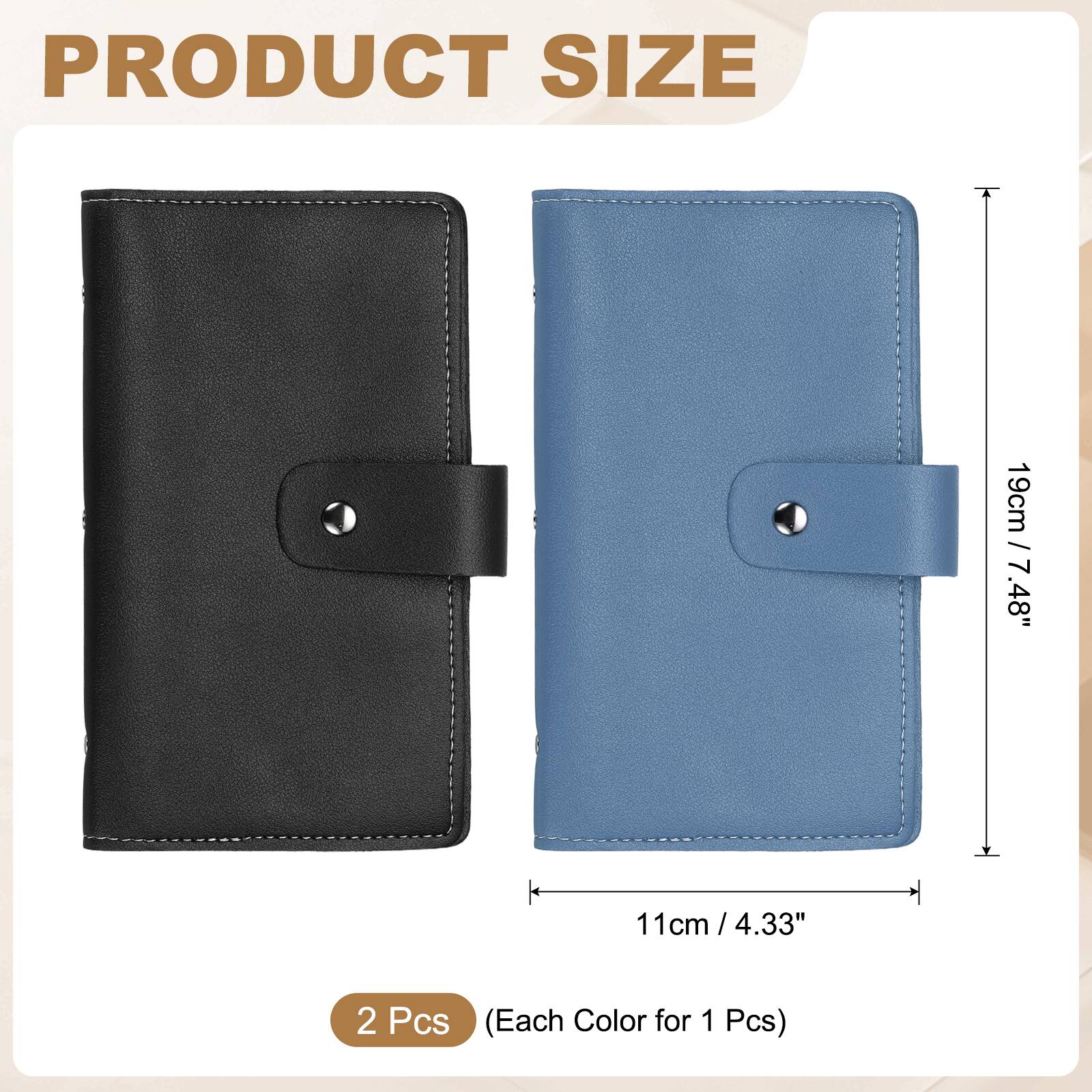 PRODUCT SIZE  
19cm / 7.48"  
11cm / 4.33"  
2 Pcs (Each Color for 1 Pcs)