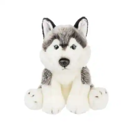 Front. Ganz - Ganz The Heritage Collection White and Grey Siberian Husky Plush Stuffed Animal 12 Inch.