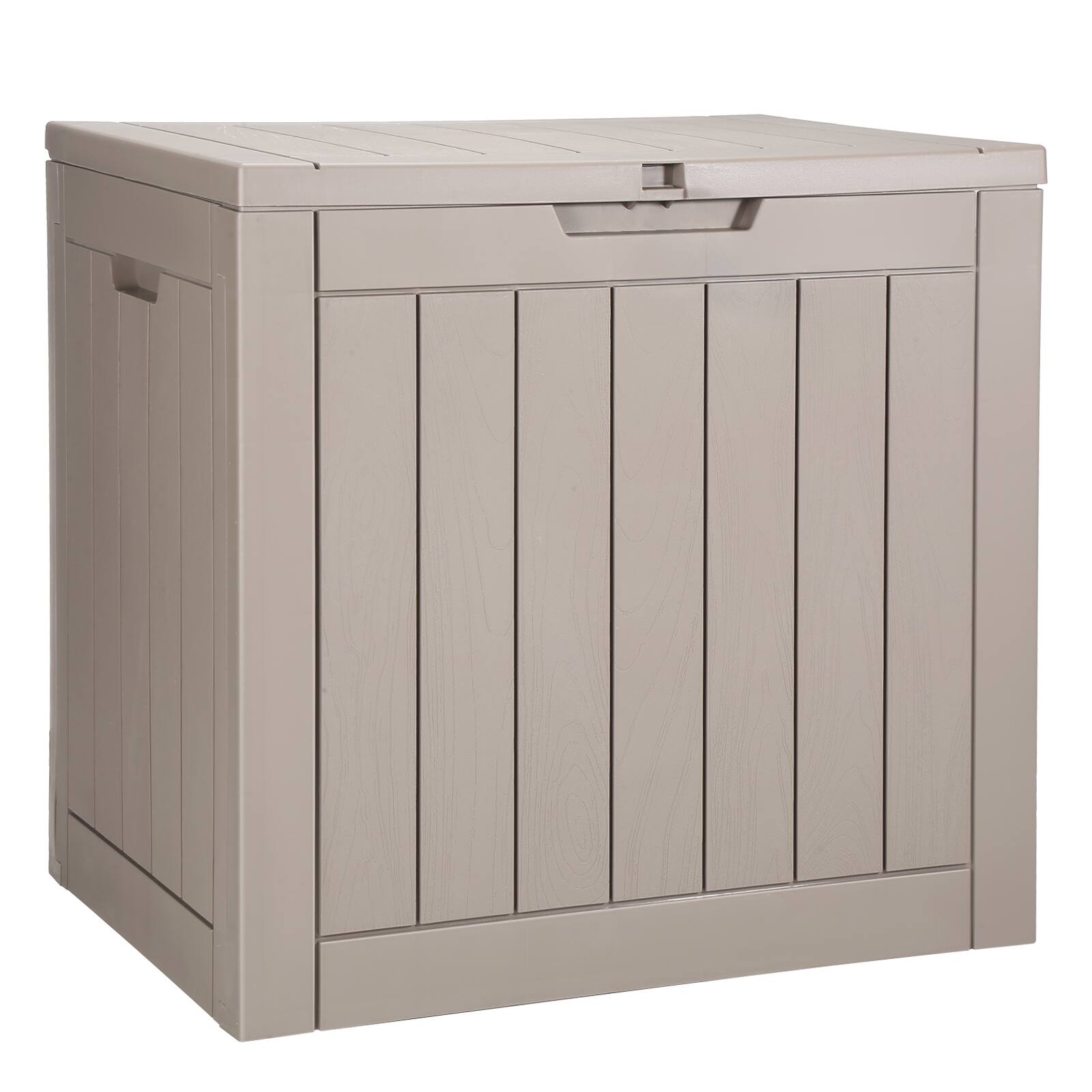 Alt View 5. VEVOR - Outdoor Storage Box, 31 Gallon Resin Deck Box, Backyard Outside Toy and Towel Storage Cabinet Waterproof, for Patio - Gray.